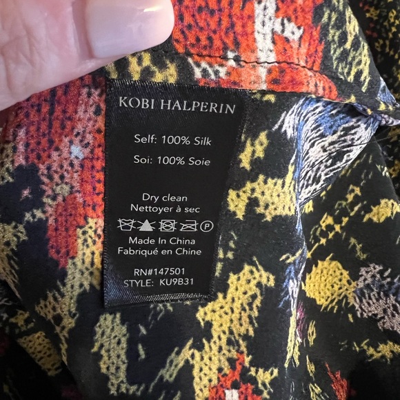 Kobi Halperin 100% SILK Top Women's L - Picture 4 of 6